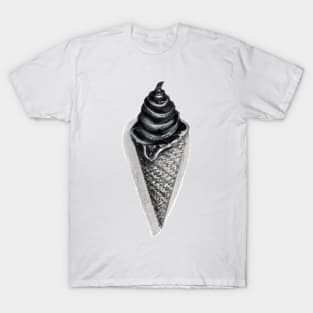 Melting black ice cream T-Shirt